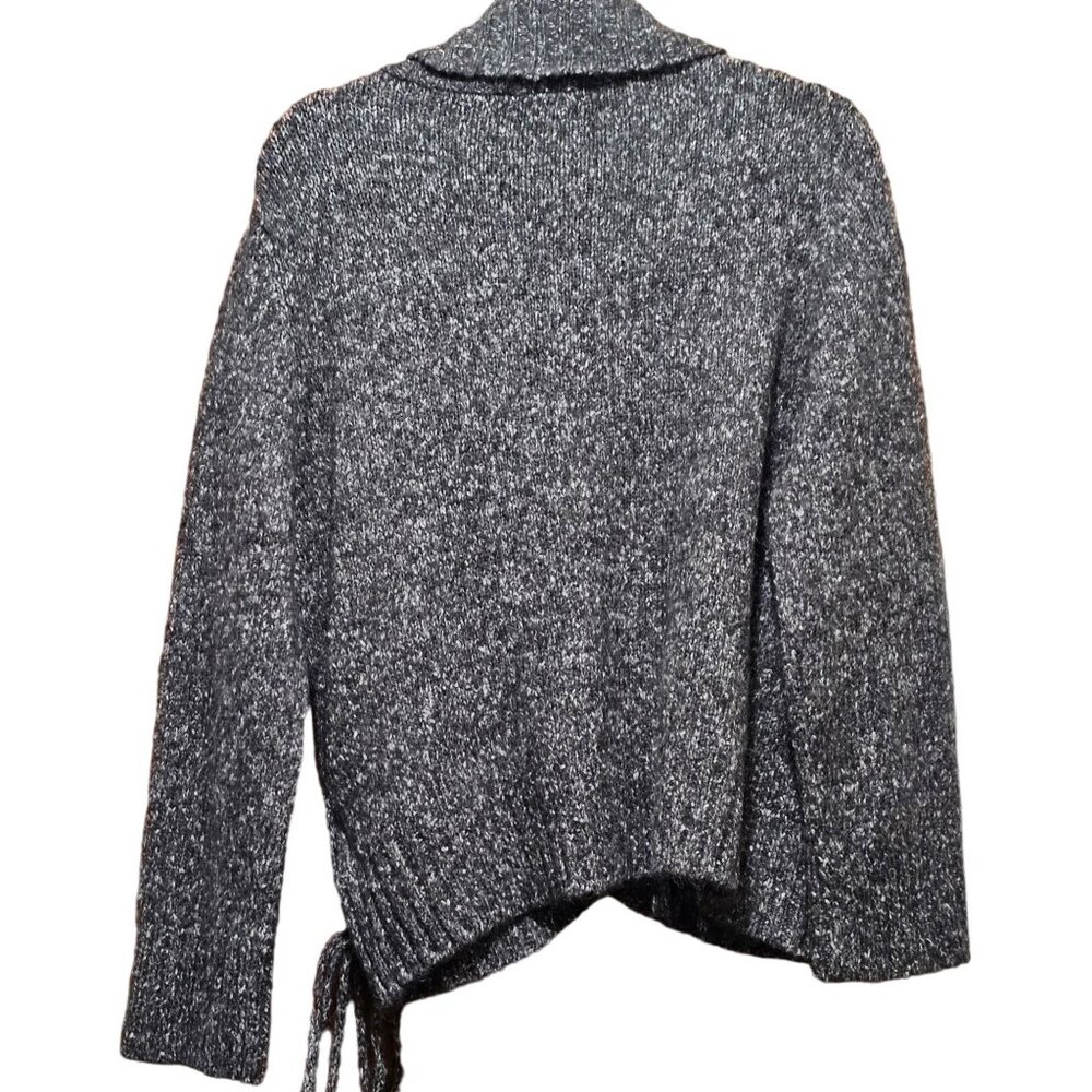Cassis Womens Knit Wrap Cardigan Sweater Shawl‎ Collar Long Sleeve Gray - Picture 4 of 11